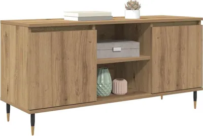 Produktbild von Monderne TV-Schränk Artisan-Eiche - klassisches Designn - Fernsehstand/TV-Tisches - 104x35x50cm Holzwerkstoff - TV-Schränke DE4004