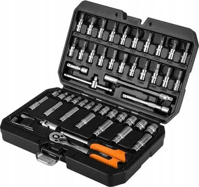 Produktbild von Neo Tools Steckschlüssel-Set 55 Tlg. Torx 1/4 Chrom-Vanadium