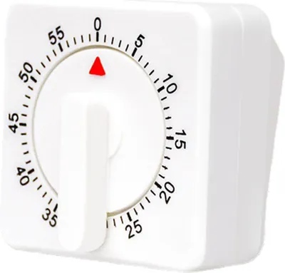 Produktbild von Mechanischer Küchentimer, quadratisch, 60 Minuten, tragbar, batterielos, Timer zum Kochen, Backen und Zeitmanagement