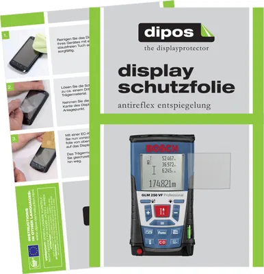 Produktbild von 3x Schutzfolie für Bosch Professional GLM 250 VF matt Displayschutzfolie Folie Display Schutz dipos