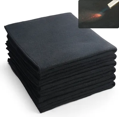 Obrázek produktu pro Svařovací deky VEVOR z uhlíkové plsti v balení po 6 kusech, nehořlavé svařovací deky 540 x 510 mm, žáruvzdorná sada dek do 1800 °F, řezatelná nehořlavá podložka pod svařovací rohož z uhlíkových vláken