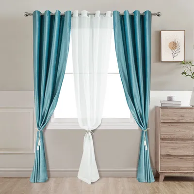 Obrázek produktu pro (modrá, 140 * 230 cm) 2 kusy sametové záclony, jednobarevné, tepelně izolované sametové záclony do obývacího pokoje a ložnice