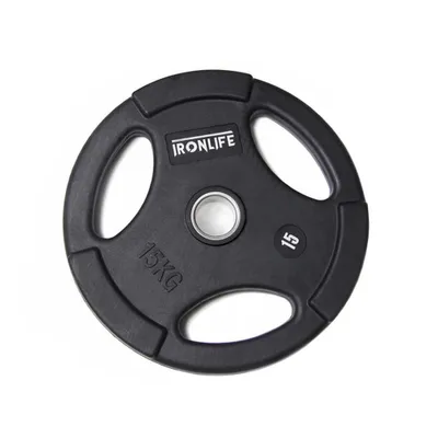 Obrázek produktu pro Olympijský pogumovaný kotouč IRONLIFE Deluxe 15 kg