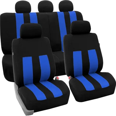 Produktbild von SB612 - Sitzbezug Set, für Fahrzeuge mit oder ohne Seitenairbag, Schwarz, Blau