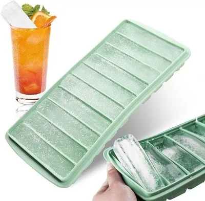 Produktbild von Famanu Eiswürfelform Silikon mit Deckel - 10 Fächer
