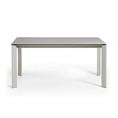 Produktbild von Tisch Axis ausziehbar 160 (220) cm Keramik Grau und graue Beine