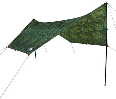 Immagine prodotto di Telo per campeggio - Telo per tenda - Telo protettivo per esterni - Impermeabile e antivento - 438 x 376 x 212 cm - mimetico