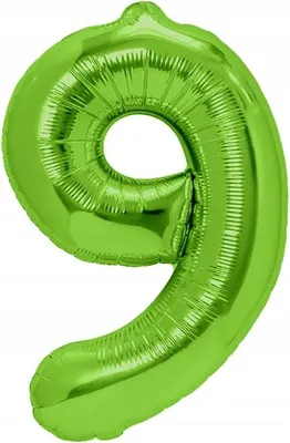 Image de Chiffre 9 NEUN Ballon vert fête 100cm