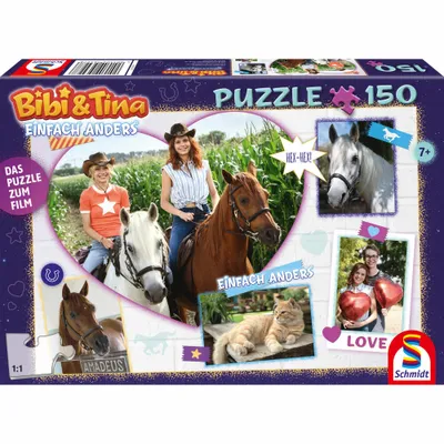 Produktbild von Schmidt Spiele 56427 Puzzle Bibi Tina Film 5 Mit Amadeus und Sabrina 150 Teile
