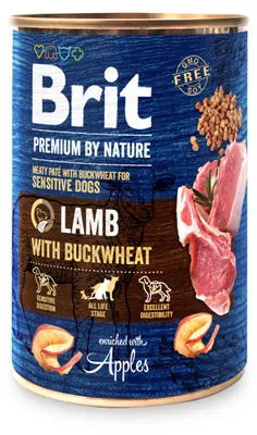 Image de BRIT Premium by Nature Agneau avec Sarrasin - Nourriture humide pour chiens - 400g