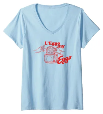 Productafbeelding van Damen Kellogg's Retro L'Eggo My Eggo ontbijttoster, wafels, T-shirt met V-hals