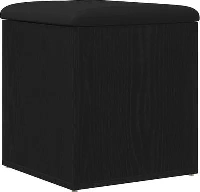 Zdjęcie produktu dla Ławka Czarna Dębowa 42X42X45 Cm Lite Drewno Lumarko!