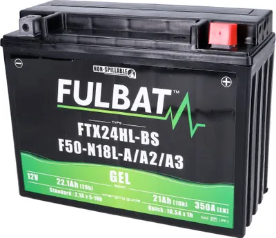 Produktbild von Batterie Fulbat FTX24HL-BS F50N-18L-A/A2/A3 GEL für Motorrad, Rasentraktor, Aufsitzmäher, Rasenmäher, Gartengerät, SSV, UTV