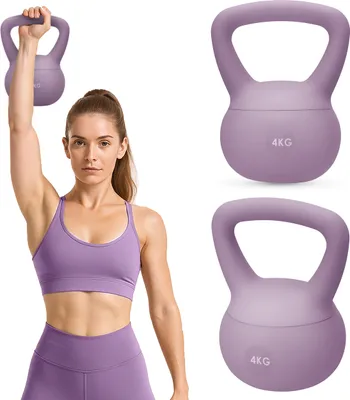 Obrázok produktu pre Gymtek® Soft Kettlebell Dumbbell - 4kg závažie - kettlebell, hojdacia činka, loptové závažie pre domácu posilňovňu, fitness, pilates, silový tréning