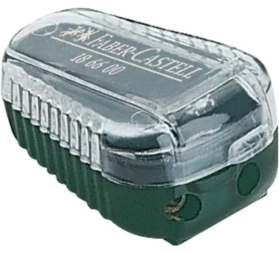 Productafbeelding van Faber-Castell 186600 TK® mineverspijker met opvangbak. Kleur behuizing: groen (S)