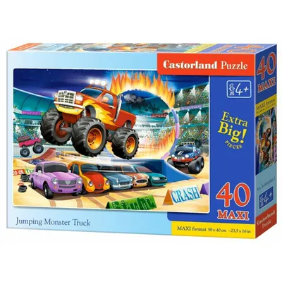 Image de CASTORLAND Jumping Monster Truck MAXI 40 pièces