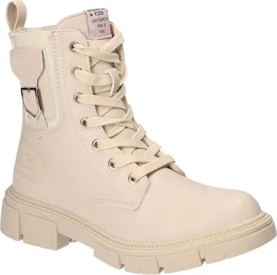 Produktbild von American Club XD95 Kinder Winterstiefel Gefüttert mit Fleece, Reißverschluss & Schnürung, Rutschfest & Warm, Hochwertige Winterschuhe Beige 34