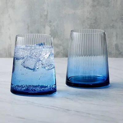 Imagen del producto de Anton Studio Designs: Juego de 2 vasos para whisky "Empire" en color azul