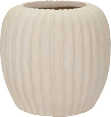 Image de Mauro Ferretti Vase Nebel Ø 26,5 x 26 cm, couleur crème