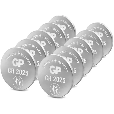 Produktbild von CR2025 GP Lithium Knopfzelle 3V 10 Stück