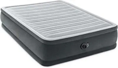 Obrázek produktu pro Nafukovací matrace s vestavěnou pumpou – samonafukovací matrace – samonafukovací podložka na spaní – nafukovací matrace pro 2 osoby – 2,03 m (délka) x 1,52 m (šířka) x 0,46 m (výška) – šedá