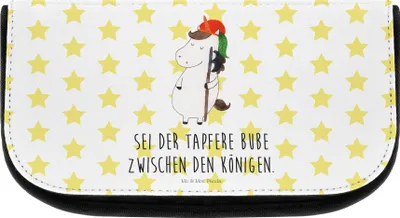 Produktbild von Mr. & Mrs. Panda kulturtäschchen Einhorn Junge - Weiß - Geschenk, Unicorn, Mittelalter, kosmetiktäschchen, Kulturtasche, Organizer, Kosmetiktasche, Kulturbeutel, Bube