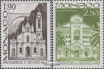 Produktbild von Briefmarken Monaco 1987 Mi 1802-1803 (kompl.Ausg.) postfrisch Pfarrgemeinde