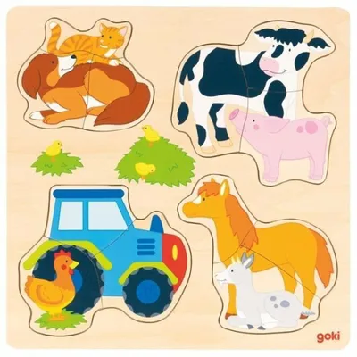 Obrázek produktu pro Goki Farm animals, 12 kusů, Farma, 2 rok/roky
