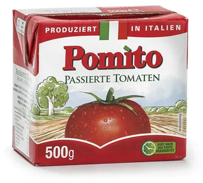 Image de Pulpe de tomates Pomito en morceaux juteuse et fraîche 500g