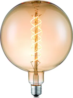 Designleuchtmittel PLUTO G180 amber - LED Filament - 2200K - E27 - 240lm - dimmbar - D: 18cm