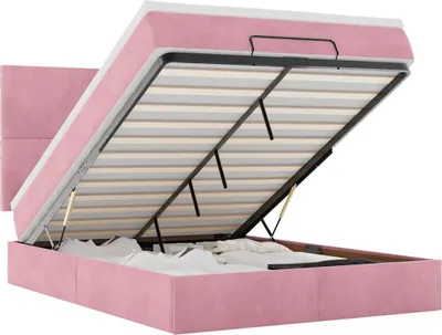 Obrázek produktu pro vidaXL Osmanská postel s matracemi růžová 140x190 cm sametová