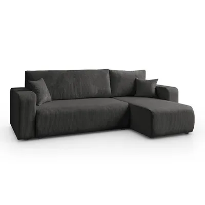 Produktbild von Ecksofa PRESTIGE L mit Schlaffunktion, Bettkasten, Stoff Poso 34, 247 cm breit, Schlaffläche 130x200 cm, Ottomane wechselbar