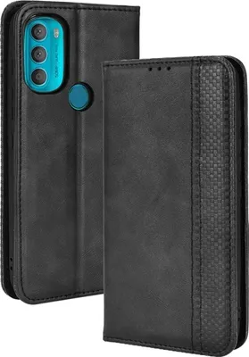 Produktbild von Mobigear Sensation  Motorola Moto G71 5G Hülle Klapphülle Geldbörse - Schwarz