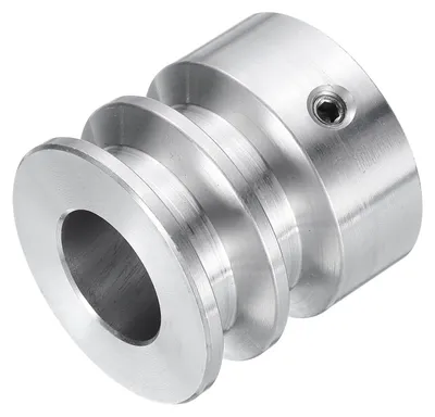 Doppelrille-V-Katrol, Alu, 15x30 mm, für 6 mm PU-Riemen