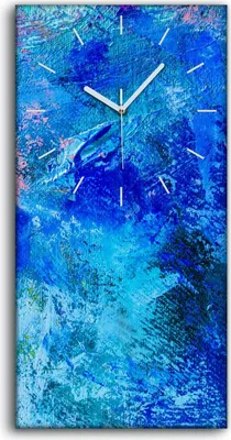 Produktbild von Wandkunst Leinwand Bild Uhr Geräuschlos Kunstdruck 30x60 Malerei Abstrakte Kunst - weiße Hände
