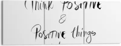 Produktbild von Bild auf Leinwand - Leinwandbild - 3 Teile - Motto Gedanke positiv - 150x50cm - Wand Bild - Wanddeko - Wandbilder - Leinwanddruck - Bilder - Wanddekoration - Leinwand bilder - Wandbild - CA150x50-4162