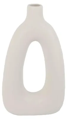Produktbild von TrendLine Vase Keramik 32 x 18 cm weiß