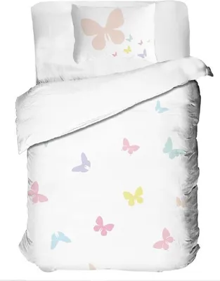 Produktbild von Baby Bettwäsche Set - Zwergen Edition - Schmetterlinge - 100x135 40x60 - 100% Baumwolle