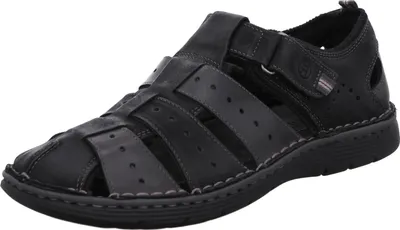 Produktbild von Rohde Herren Leder Klettverschluss Slipper Halbschuhe Prato 6040, Größe:41 EU, Farbe:Schwarz