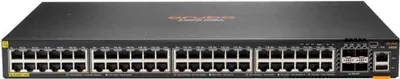 Produktbild von HPE Aruba Networking CX 6200F 48G Class4 PoE 4SFP+ 370W Switch, Managed, L3, Gigabit Ethernet (10/100/1000), Power over Ethernet (PoE), Rack-Einbau, 1U