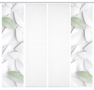 Produktbild von HOME in green LISON Schiebegardine recyceltes Polyester, 245x60 cm, Blättermotiv