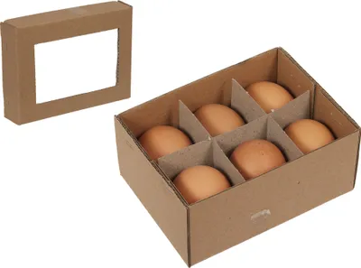 Produktbild von 6 Hühnereier ausgeblasen braun ca 6cm natur Eier Ostereier Ostern basteln