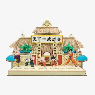 Produktbild von Dragon Ball – Tenkaichi Budokai Holzbau-Bastelset mit Acrylfiguren (191-teilig)