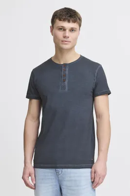 Produktbild von Solid SDTihn Herren T-Shirt Kurzarm Shirt mit Grandad-Ausschnitt 100% Baumwolle Regular fit