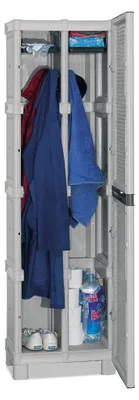 Produktbild von Außenschrank - Gartenmöbel Hellgrau 39x50x172h cm