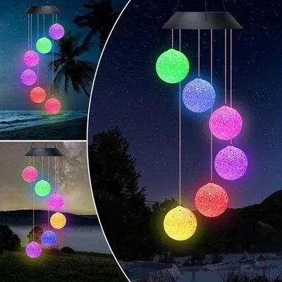 Produktbild von Solar Windspiel LED für draußen wasserdicht