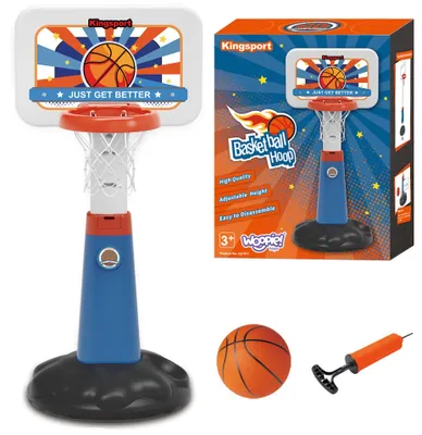 Image de Kit de basket-ball Woopie réglable de 99 à 125 cm + ballon + pompe