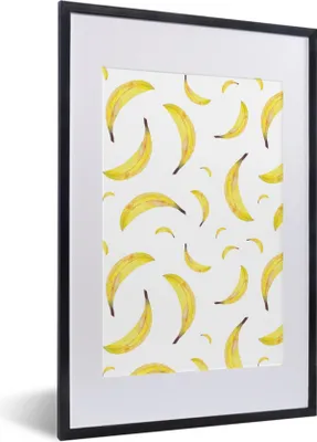 Produktbild von MuchoWow® Gerahmtes Poster Bananen - Obst - Gelb 40x60 cm - Poster mit Schwarzem Bilderrahmen Wandposter Rahmen Foto Bilder - Poster in Rahmen