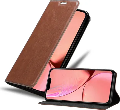 Obrázek produktu pro Cadorabo pouzdro pro Apple iPhone 13 Protective Case in Brown Pouzdro na mobil s magnetickým zavíráním