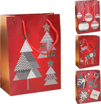 Produktbild von Geschenktüte M 26x32x10 cm Weihnachten